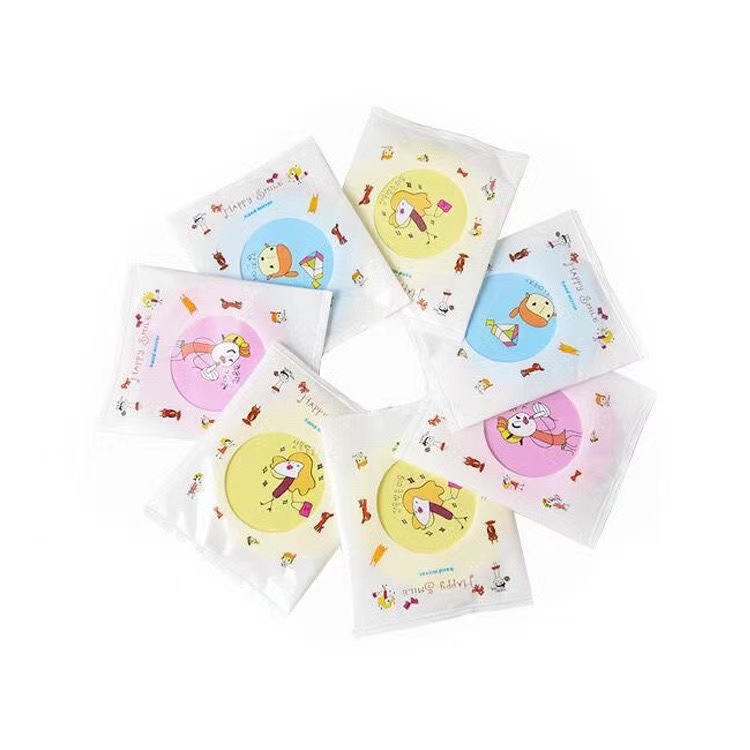 Cute small cartoon handheld round ultra thin mirror for students