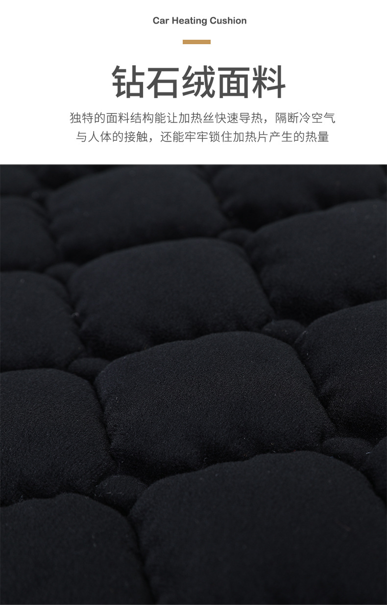 Car heating cushion winter plush non-slip cushion 5V voltage USB interface single small square cushion cross-border wholesale