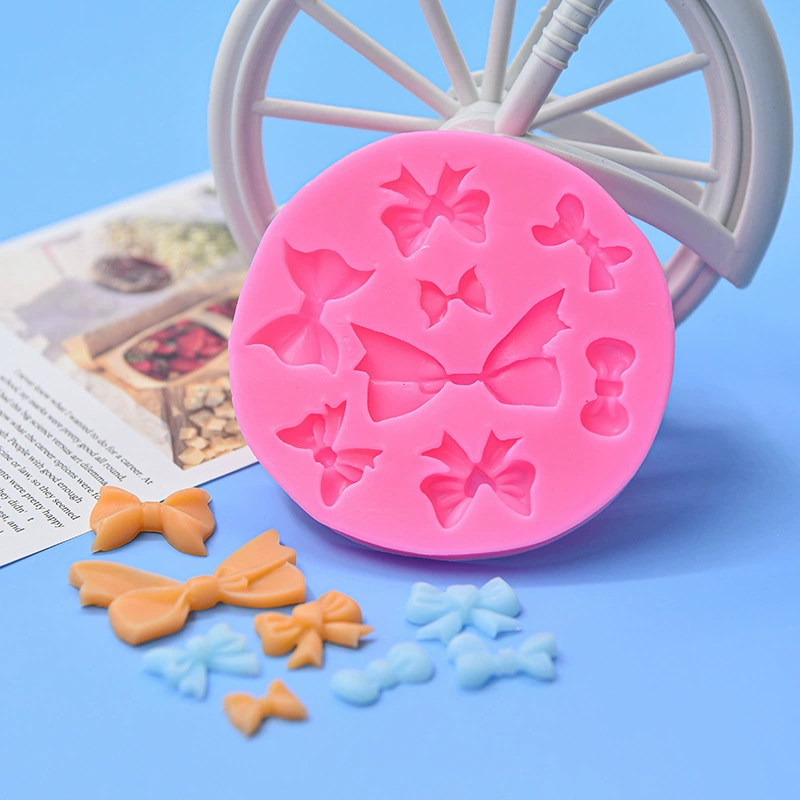Diverse silicone mold with bow, fondant, DIY