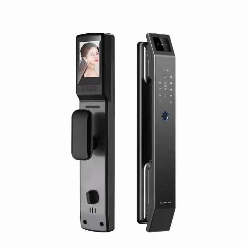 Cerradura de reconocimiento facial, cerradura con huella dactilar, cerradura electrónica, cerradura antirrobo para puerta, mirilla visual, cerradura inteligente para puerta de casa, desbloqueo con huella dactilar