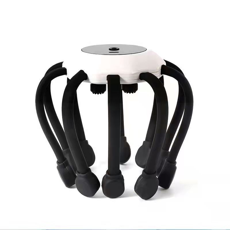 スマートbluetoothヘッドマッサージ器八爪魚電動多次元振動リラックスプレゼント頭皮マッサージ器|undefined