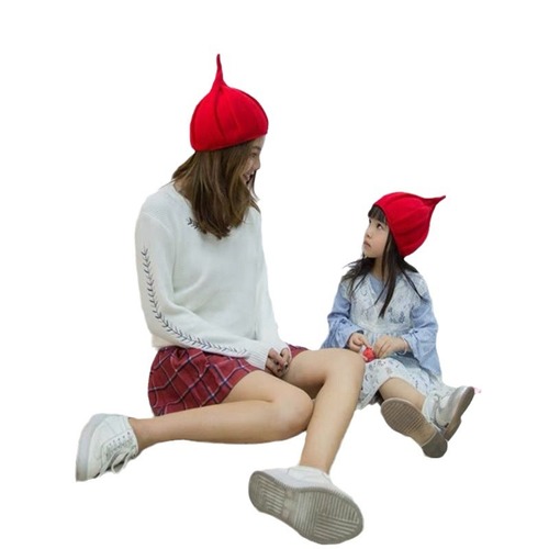 Baby hat Internet celebrity baby hat super cute and cute children's hat medium and large children's wool hat pacifier windmill parent-child hat