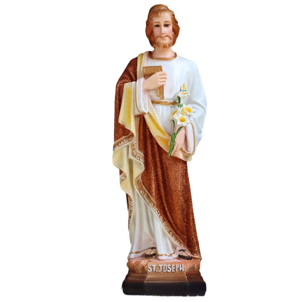 60cm San José adornos estatuas miradas estatuas de la casa iglesia decoración de la sala de estar