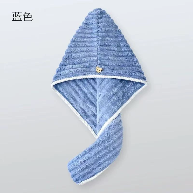 Shower cap, шапка, коралловый бархат полотенце для волос, увеличенная толщина, впитывает воду