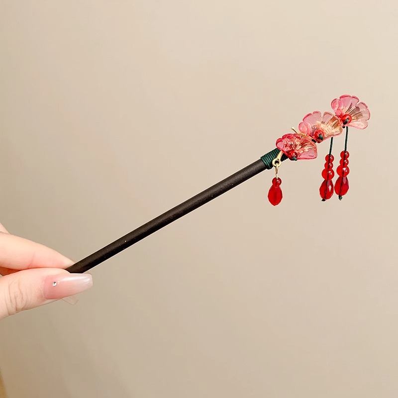 Estilo antiguo borla horquilla de las mujeres nuevo estilo chino mapache Han accesorios de ropa de alta calidad updo pelo Maxi falda horquilla paso agitar tocado