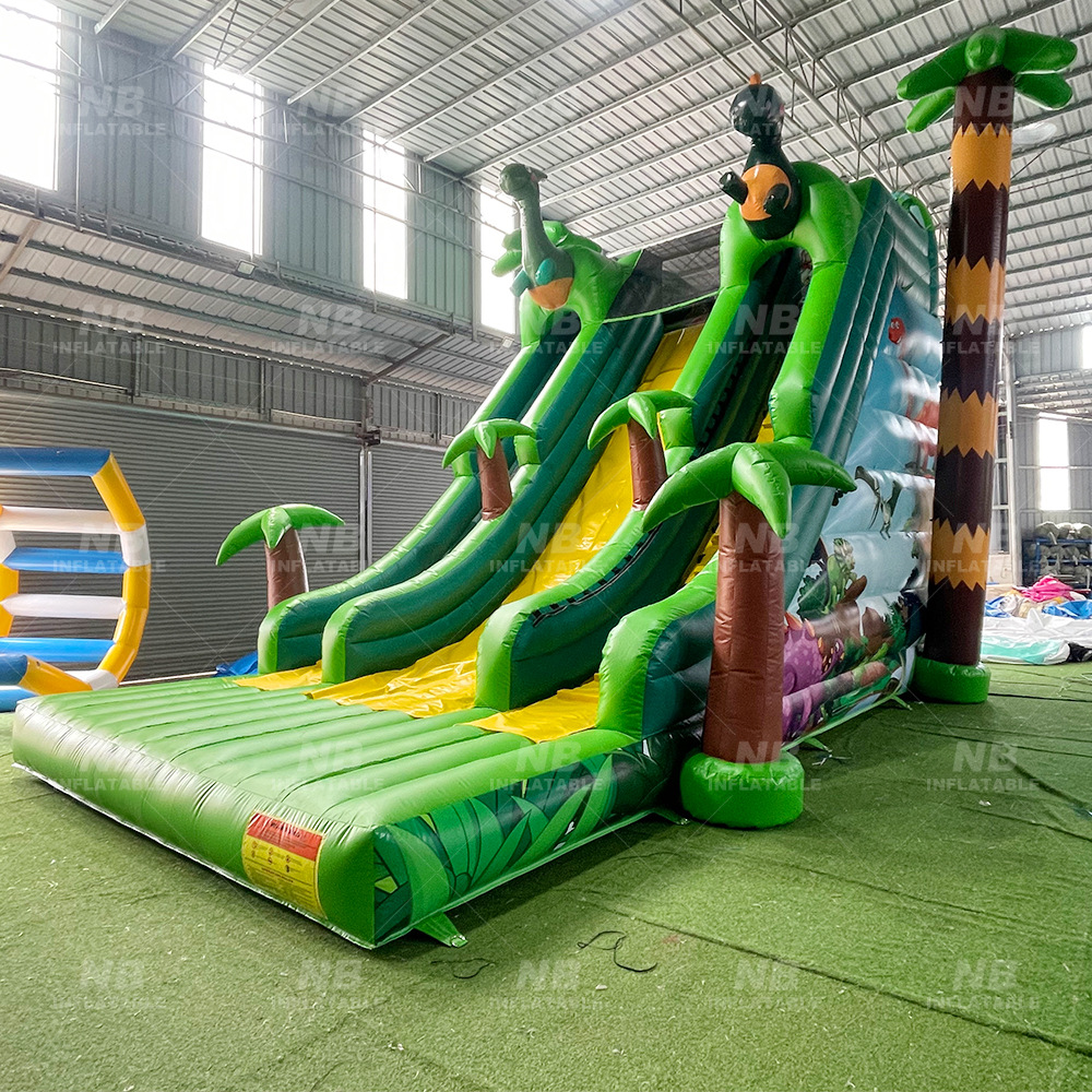 Yangi ochiq havoda shishiriladigan qal'a trambolin kombinatsiyasi slaydli mobil bolalar o'yin maydonchasi bouncy castle plaza o'yin-kulgi uskunalari