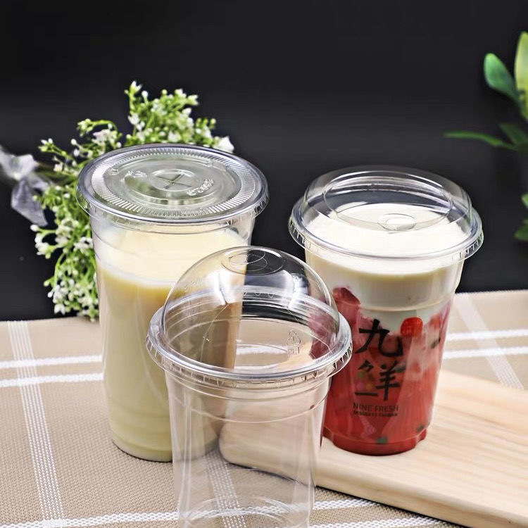 PET ミルクティーカップ蓋使い捨て 90 口径コーヒー冷たい飲み物フラット蓋 95 ボール蓋アーチ蓋 98 ストレートドリンクプラスチック蓋|undefined