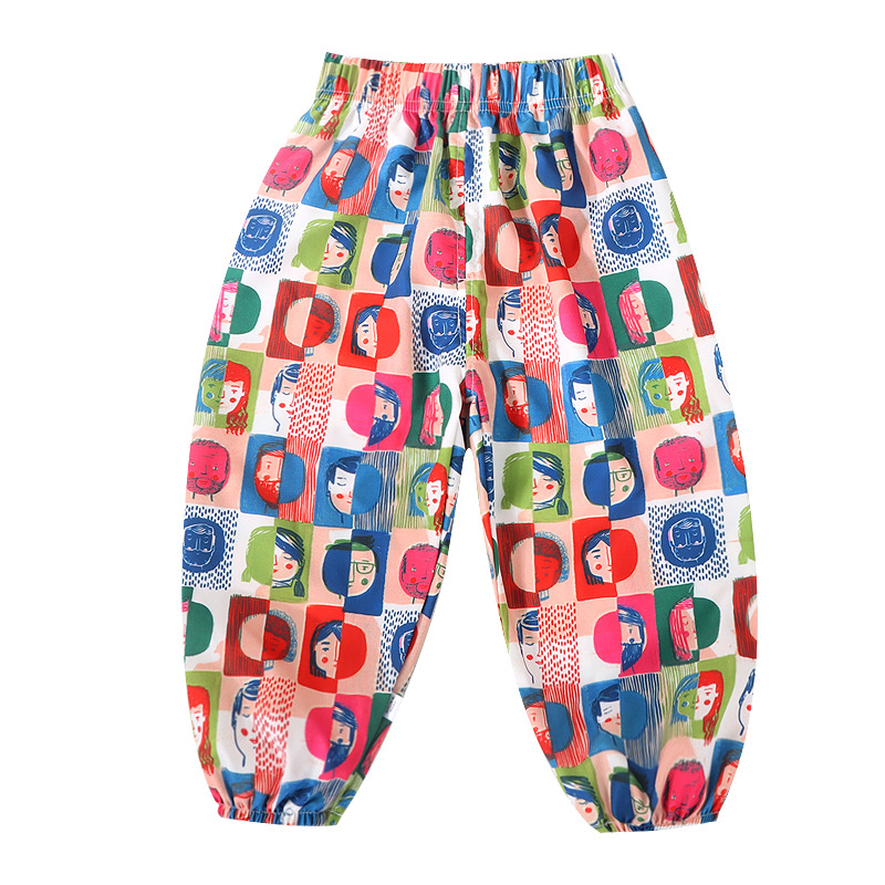 [Personalizado] Pantalones anti-mosquitos para niños, pantalones de verano de nueve puntos, pantalones de estilo coreano para niños y niñas, pantalones para niños de moda