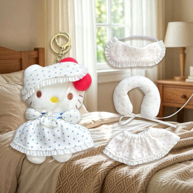 10cm Doll Clothes Zsiga Sister Flying U-Shaped Pillow Eye Mask Nightgown Set Kitty Doll Clothes Wholesale 10cm Doll Clothes Zsiga Sister Flying U-Shaped Pillow Eye Mask Nightgown Set Kitty Doll Clothes Wholesale
