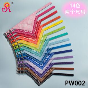 Pet PU triangle scarf cat scarf dog saliva towel pet scarf in stock 14 color factory large in stock