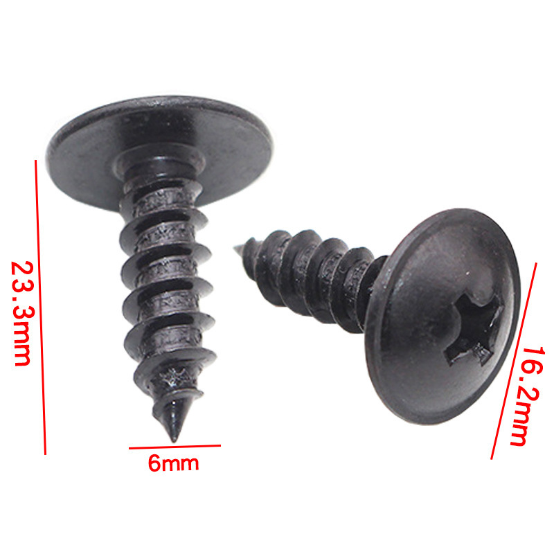 Suitable for Honda Car Fender Hood Black Zinc-Plated Large Screws Hyundai Kia Screws 1249306207B Suitable for Honda Car Fender Hood Black Zinc-Plated Large Screws Hyundai Kia Screws 1249306207B