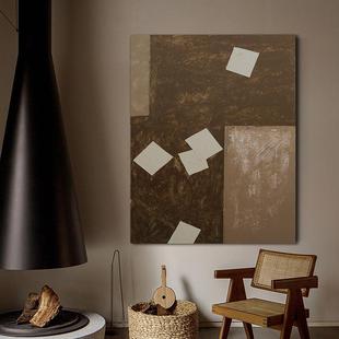 E Painting Hand-Painted Oil Painting | ＜Muko's Journey＞Wabi-Sabi Abstract Painting High-End House Model