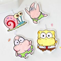 卡通海绵宝宝擦手巾可挂式吸水厨房卫生间儿童可爱加厚擦手帕外贸