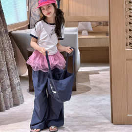 2026夏季女童新款太阳花套装辣妹短袖T加速干工装裤伞兵裤套装