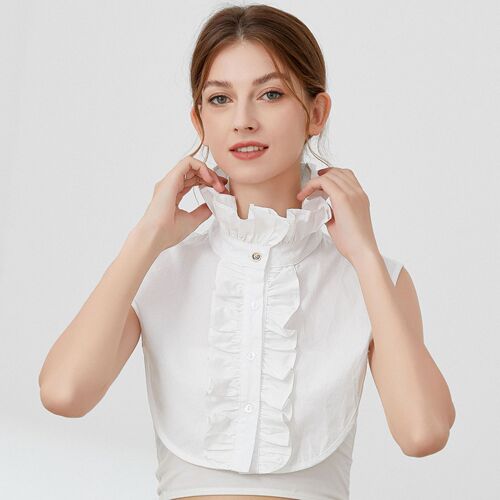  European and American women's fake collar, ruffled base, shirt collar, lace decorative collar, high-quality all-match