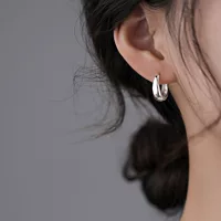 Простые серьги-кольца серебряные серьги иглы кольцо Женские Уши кость ногти 2022 новые модные серьги в холодном стиле серьги с пряжкой лето