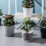 阳台多肉植物盆波纹圆形花盆盆栽家庭园艺月季花盆加厚塑料