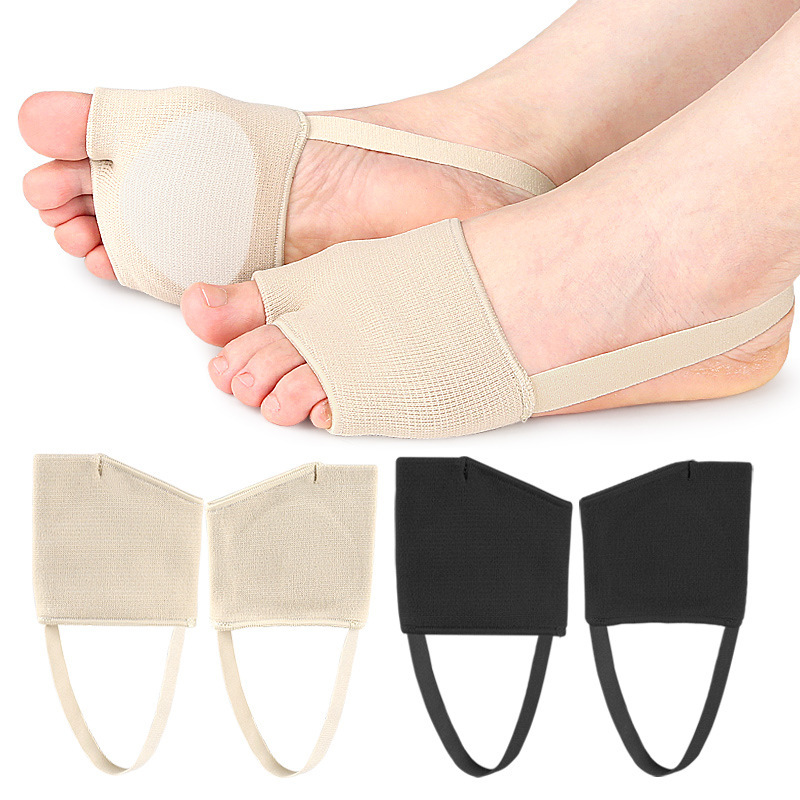 Slanted Edge Threaded Foot Protectors Sebs Soft Shock-Absorbing Toe Separators High Heel Forefoot Anti-Slip Anti-Wear Toe Separator Half-Size Pads