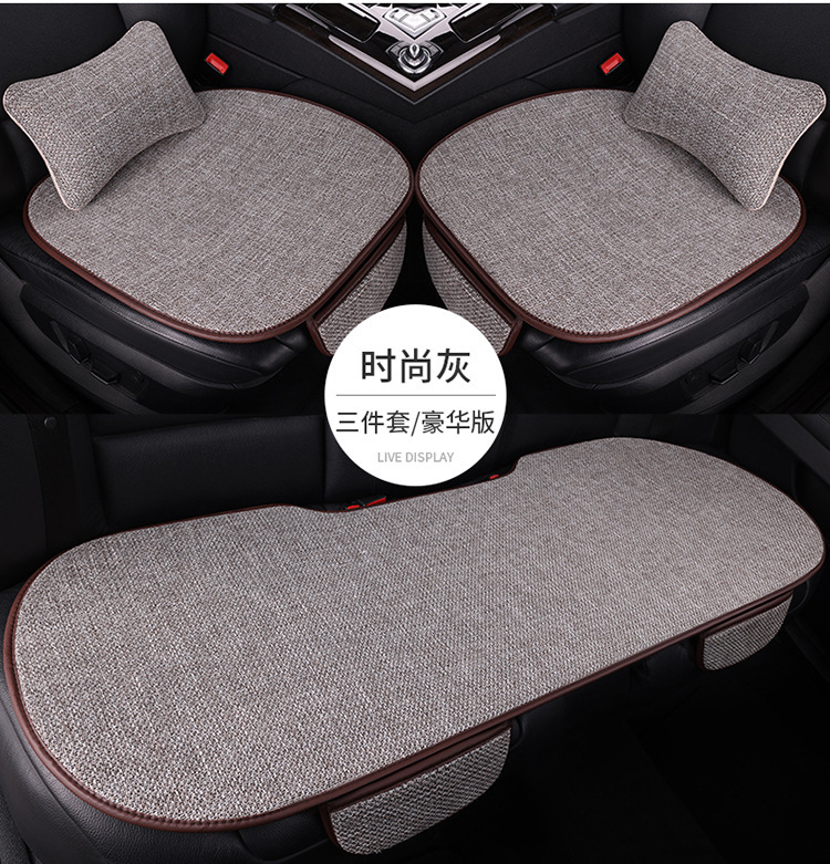 2026 Factory Direct Sales New Model All-Season Linen Cotton Car Seat Cushion Universal Car Seat Cover