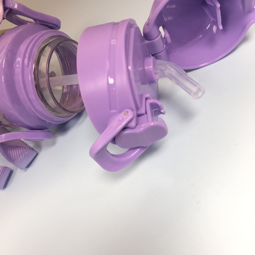 Plastic straw cup Sanrio cute student portable straw cup mother and baby grade handy cup