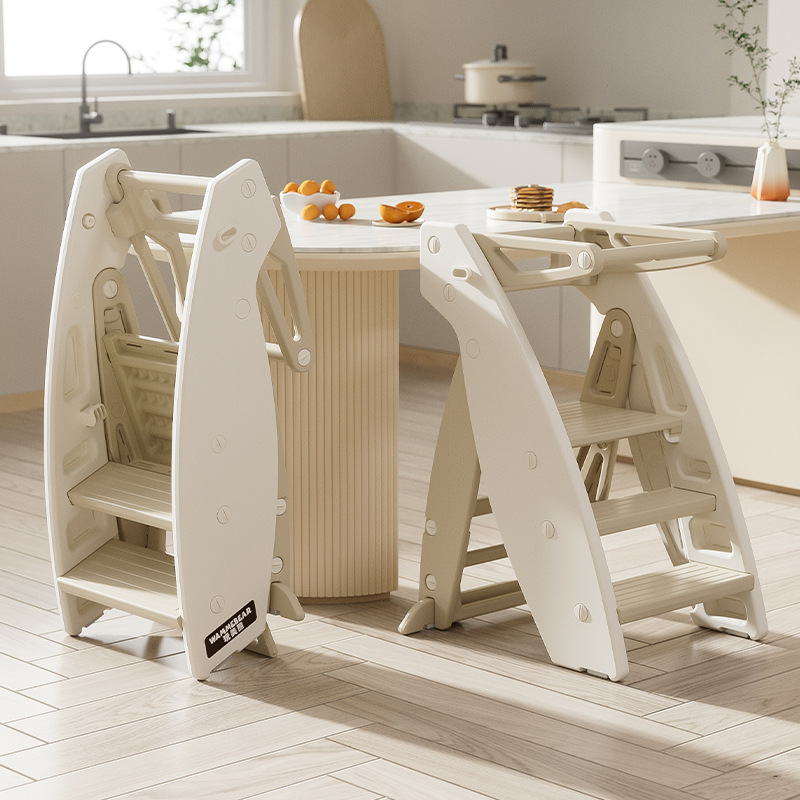 Zhibishu Kidsren's Step Stool, Hand Washing Step Stool, Toddler Face Washing Stair Washstand, Step Stool, Foot Pedal, Foldableing Dining Chair