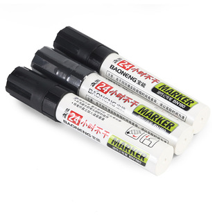 Baoneng super large oily marker black waterproof erasable logistics pen thick ink-adding big head pen