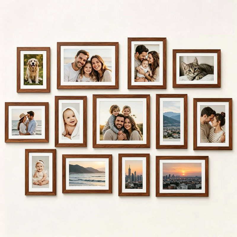 Wooden photo frame can be placed or hung, simple mounting frame, photo wall frame, creative gallery wall art print frame Wooden photo frame can be placed or hung, simple mounting frame, photo wall frame, creative gallery wall art print frame