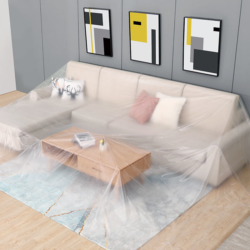 防尘布盖布家用布沙发家具一次性塑料膜布防灰尘衣柜装修防尘罩|ms