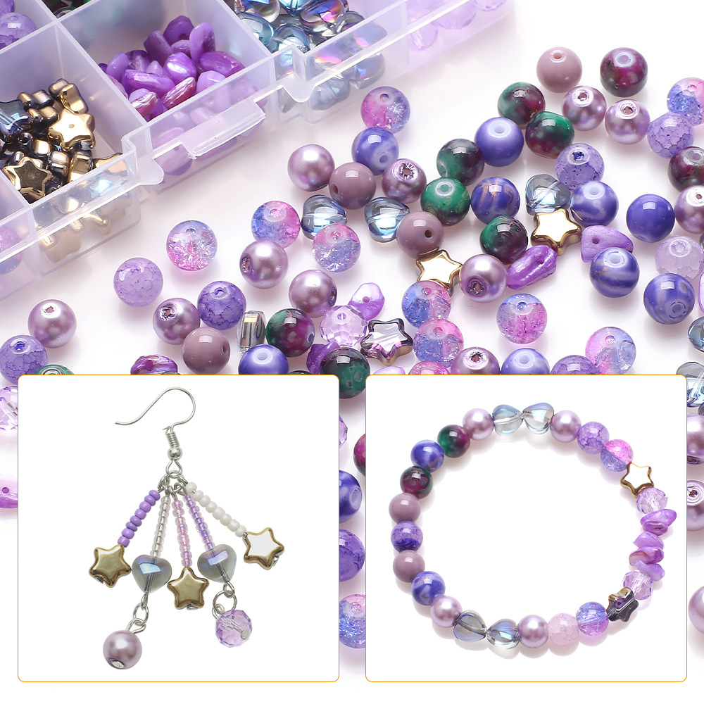 185g Weight Beads Jewelry Making Type Diameter 8mm Jewelry Making Size DIY Jewelry Accessories Classification 1 Set Quantity Glass Material Irregular, Round Pattern Plating Design Simple Style Style 1 Set Diameter 8mm Glass Irregular Round DIY Jewelry Accessories Beads 7