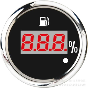 Car 52mm Digital Display Oil Level Meter 240-33 Ohm 0-190 Ohm Red Backlight with Line Round Meter Head