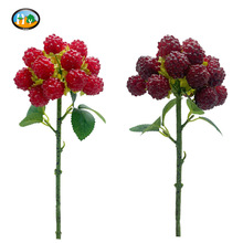 仿真树莓圣诞浆果覆盆子 跨境餐桌家居摆件 人造树莓浆果圣诞装饰