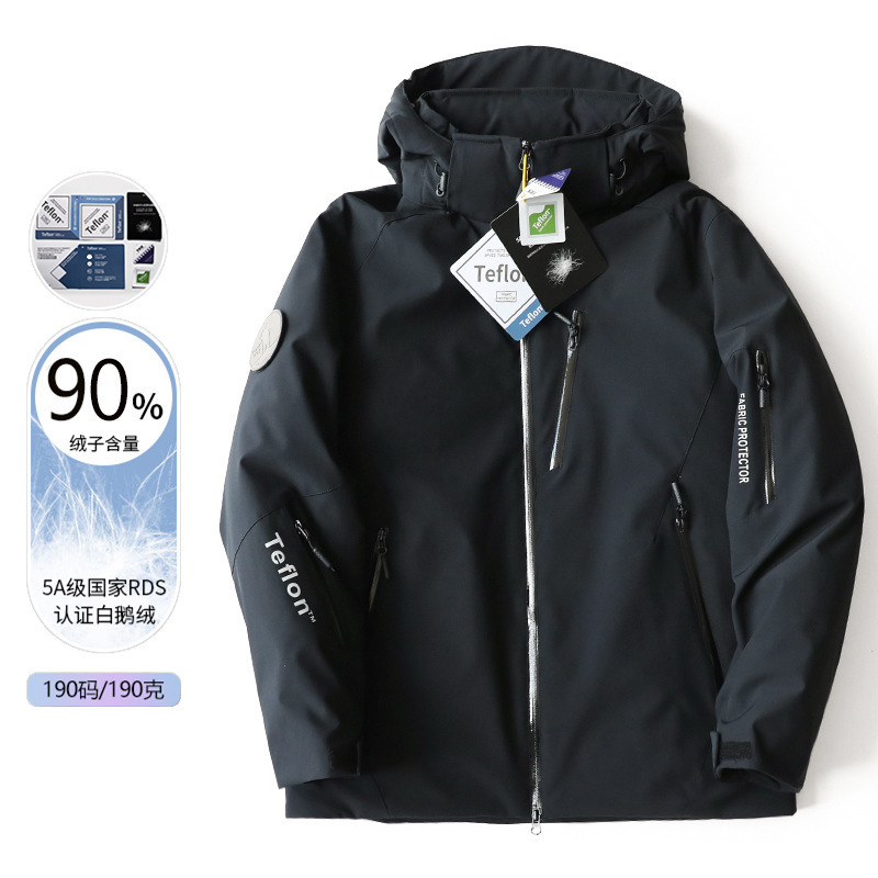 【800 Fill Power White Goose Down】Light Luxury, Extra Thick Winter Men's Goose down Jacket, Northern Cold-Proof and Warm down Jacket 【800 Fill Power White Goose Down】Light Luxury, Extra Thick Winter Men's Goose down Jacket, Northern Cold-Proof and Warm down Jacket