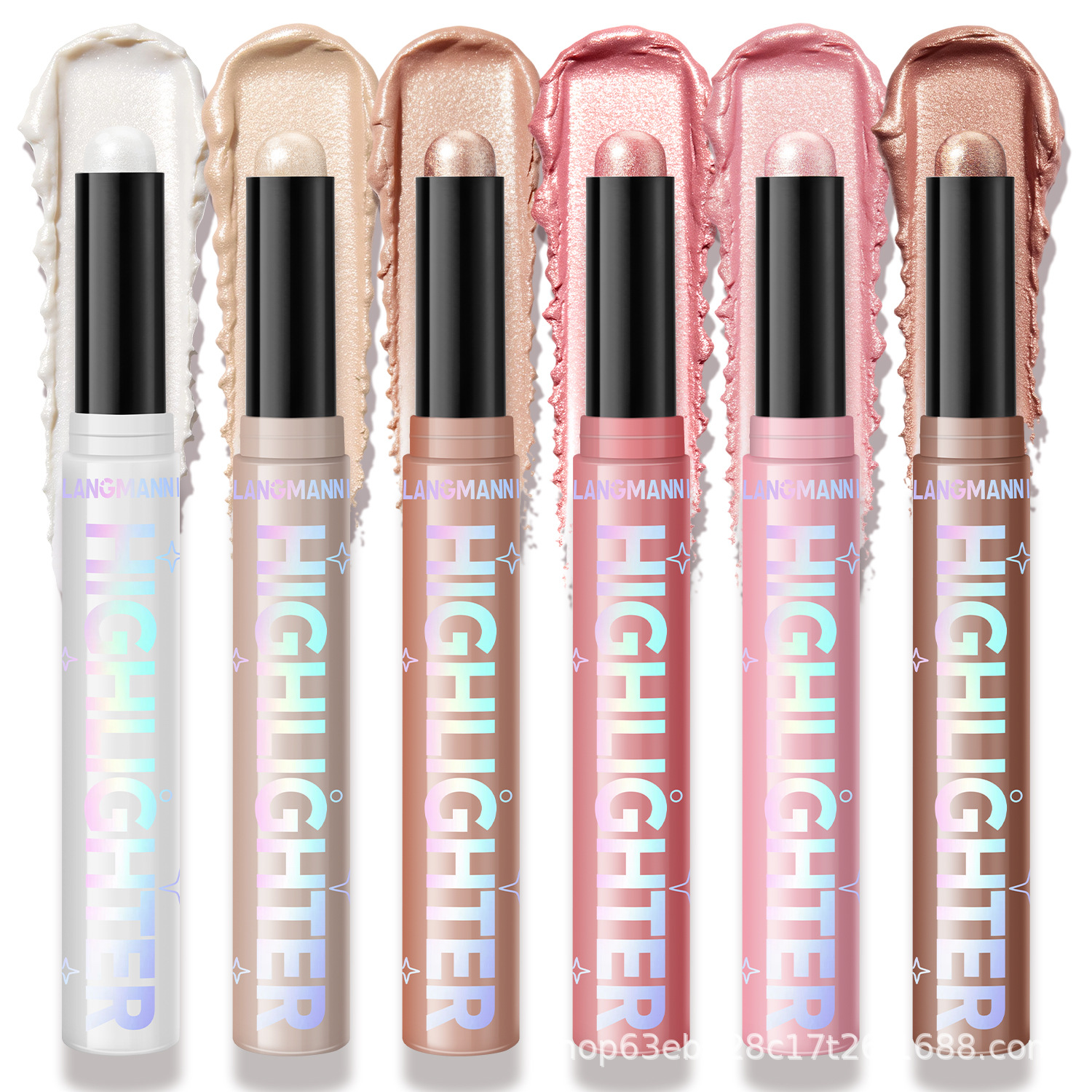 Langmanni's New Six-Color Highlighter Stick and Contour Stick Set, Single Highlighter Stick for Brightening, Exclusively Available for Cross-Border Sales