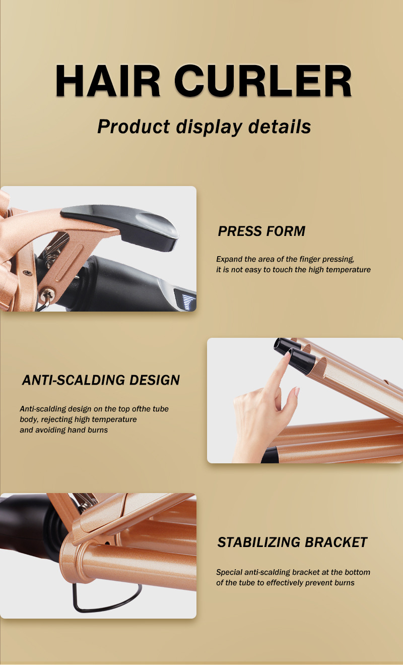 Bastone arricciacapelli automatico DSP Dansong con ricci grandi e onde che non danneggiano i capelli. Lo strumento per arricciare le persone pigre per uno styling domestico di lunga durata_voghion.com