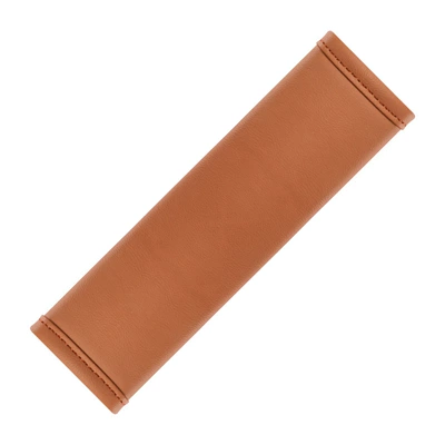 Seat belt shoulder pad extended length, unisex, soft solid - light-brownsingle