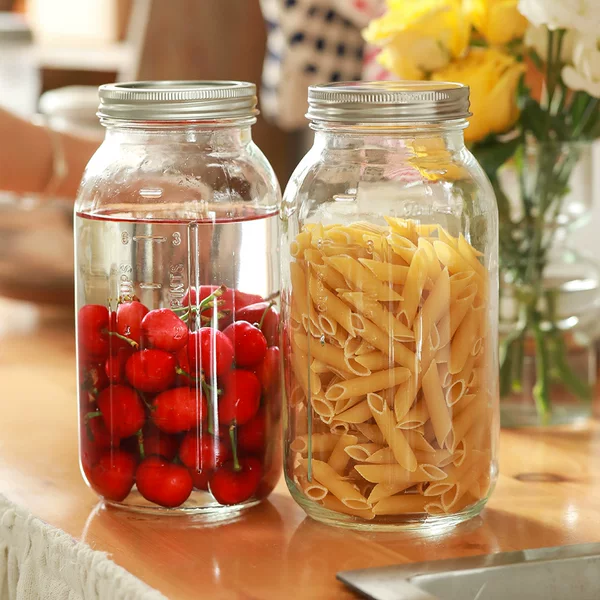 Mason Glass Storage Jar Home Kitchen Grain Sealed Jar Scale Jam Pickles Pickled Wine Bottle Wholesale