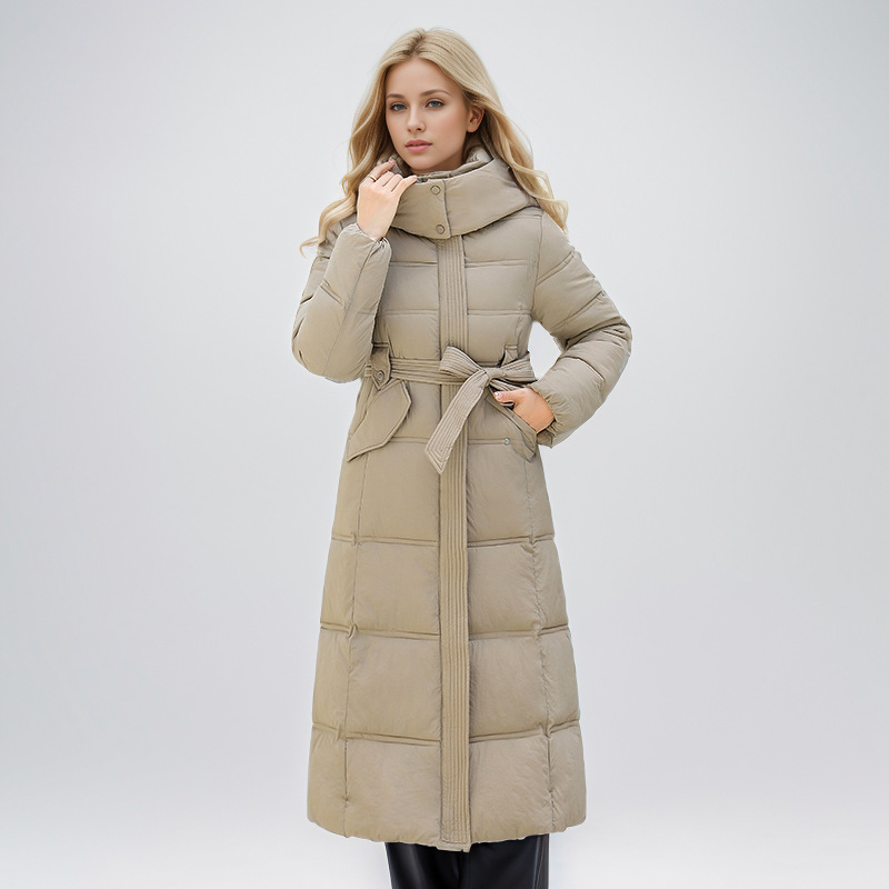 Women's Winter Coat Thickened Warm Cotton Jacket With Waist Detail_voghion.com