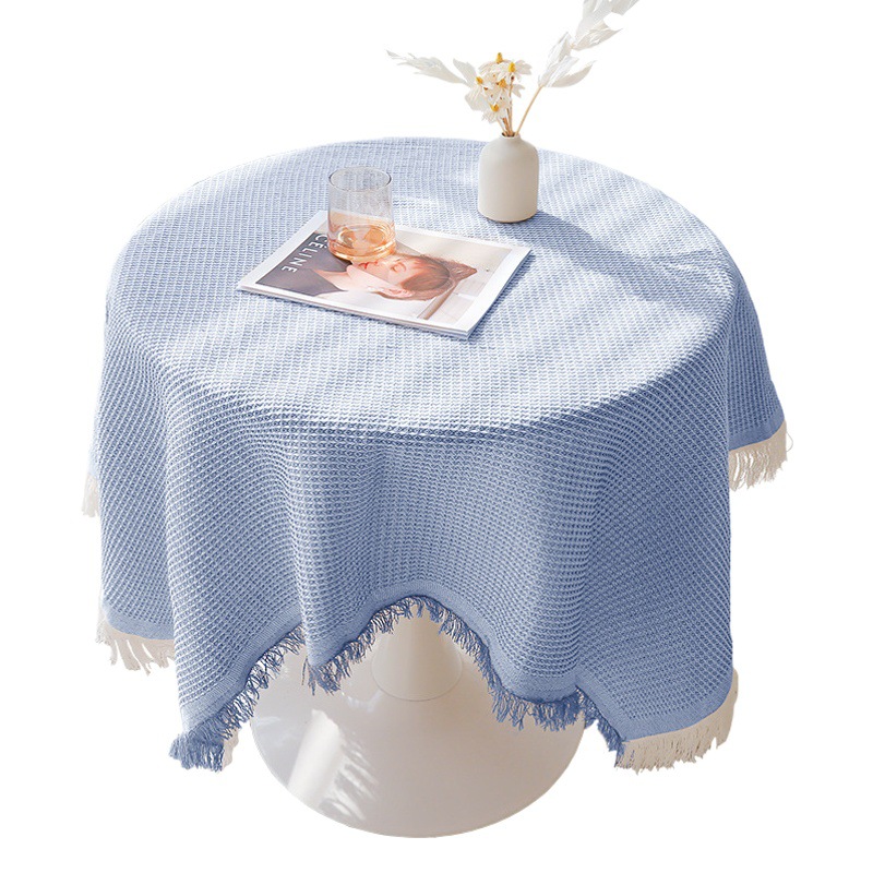 Encaje azul mantel ins estilo de alto grado Mesa Redonda mesa cuadrada mesa de café mesita de noche escritorio fotografía mantel de tela de fondo