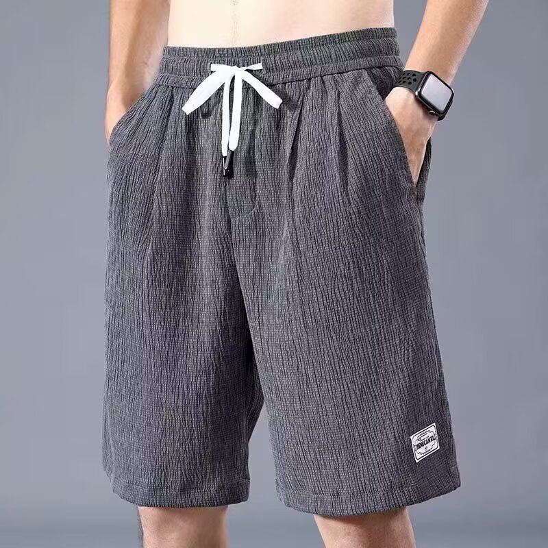 Men's Fashionable Loose Fit Casual Shorts Trendy Summer Style mid Waist Drawstring Sports Pants_viptrois.com