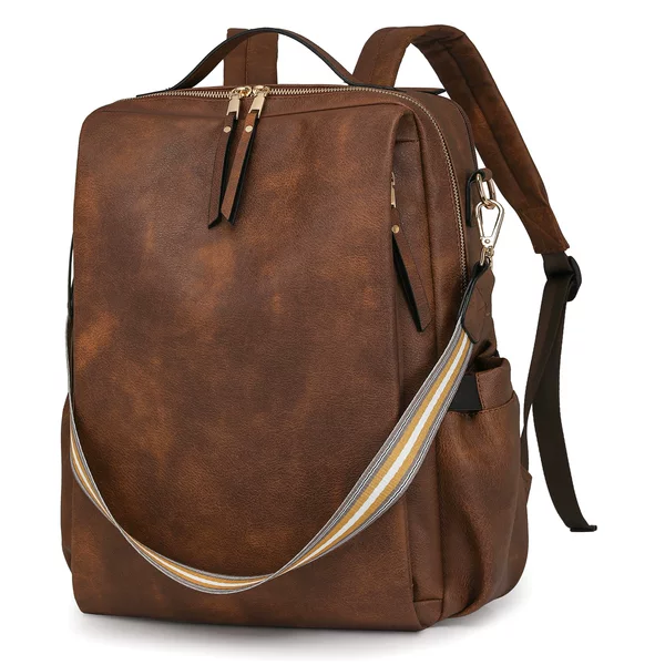 New Women's Backpack Retro Style Backpack Multifunctional Pu Fashion Women's Bag Bag Travel Function Backpack Batch Bag