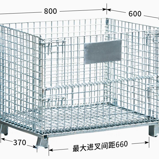 标准型欧式仓储笼 可堆高折叠仓库笼  蝴蝶笼铁框常规尺寸800*600