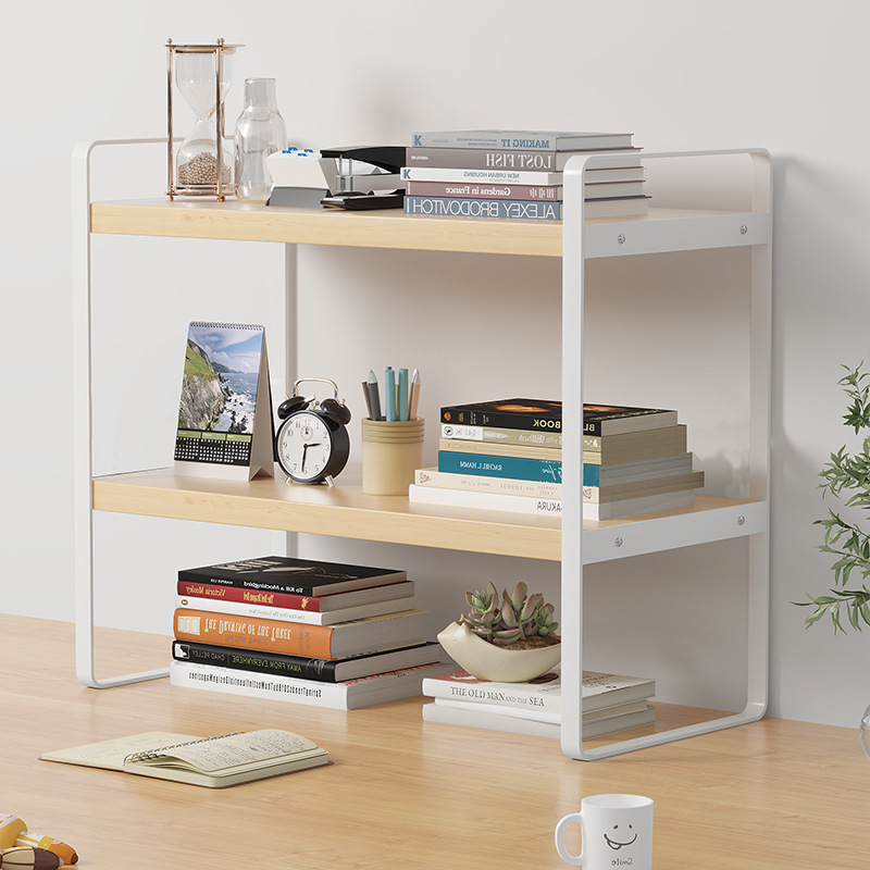Home Kitchen Countertop Layered Storage Rack Desktop Simple Storage Rack Multi-Functional Bookshelf Cosmetics Storage Rack
