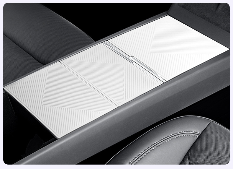 Suitable for Tesla's New Version of Model Y/3 Central Control Silicone Pad, Electrostatic Adsorption Panel Sticker, Decorative Accessories for Car Use