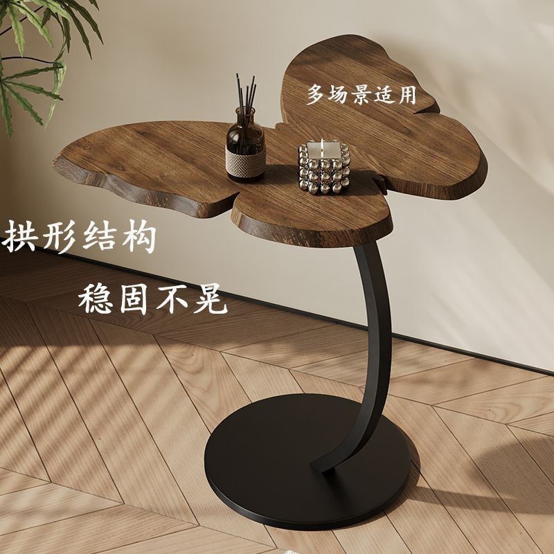 创意中古风蝴蝶边几客厅落地茶几软装复古边几卧室阳台置物架搁板|undefined