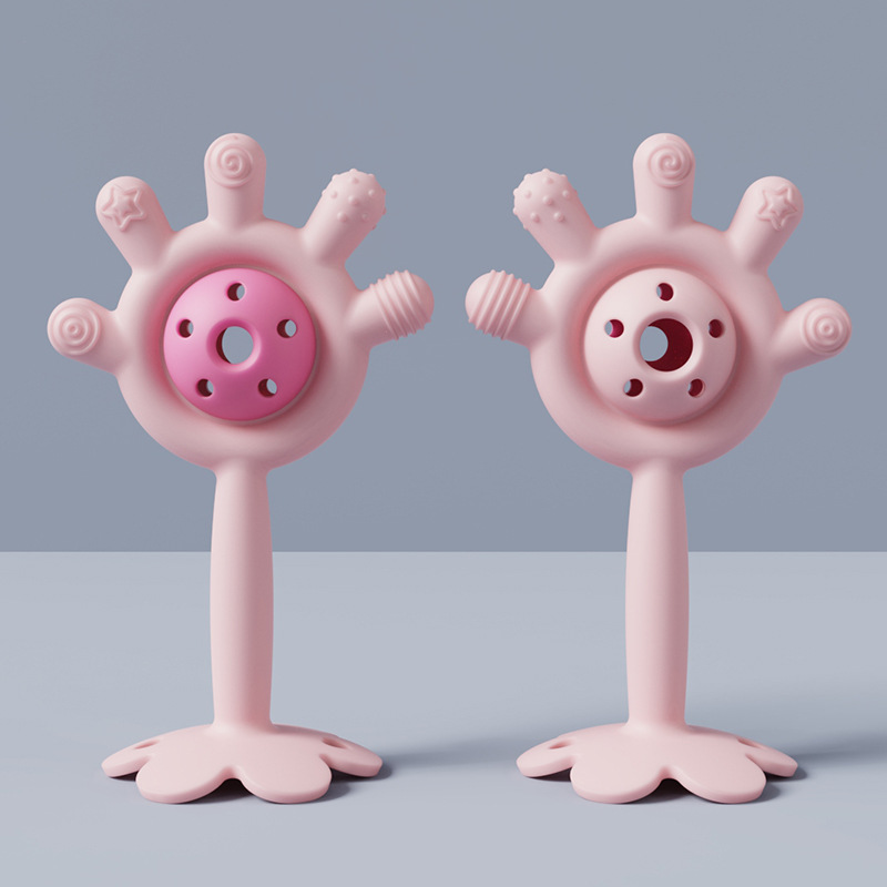 Palm rattle tooth glue [pink]-bag