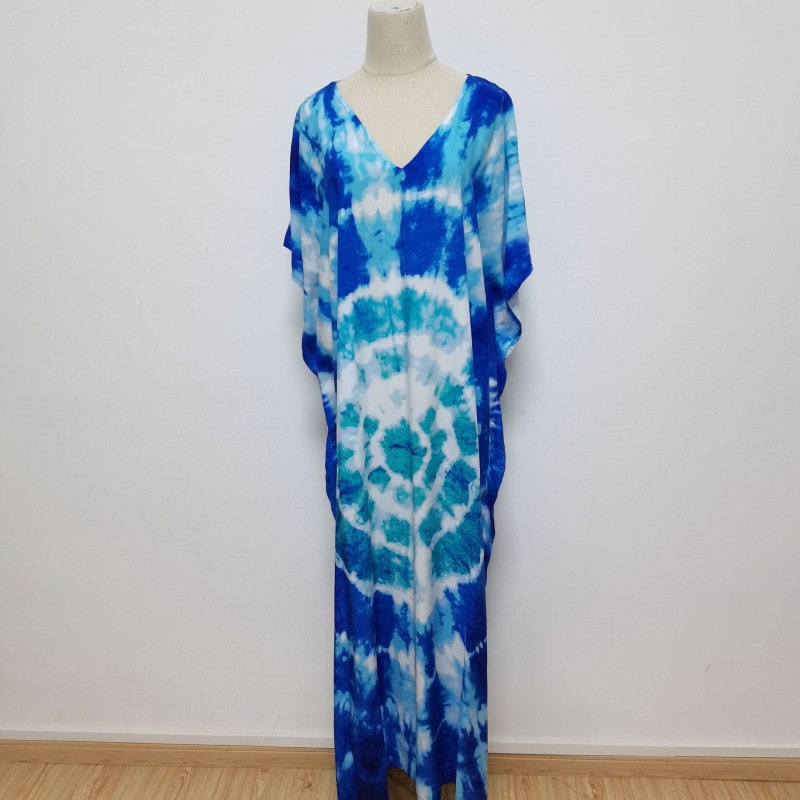 2022 nueva Europa y América blusa de playa impreso traje vacaciones vestido bikini camisa protección solar 5D196