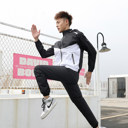 Korean Couple's Sweaty Exercise Training Body Suit Sports Exercise Fitness Sweat Suit Heavy Sweat Suit Set