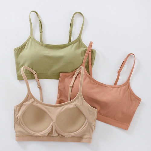 Wireless underwear for women, seamless bra padding, thin anti-exposure bottoming vest, cup slings, all-in-one bra wrap