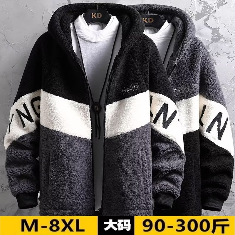Retro-style thickened trendy men's cotton-padded jacket, new winter style for 2024, warm with large pockets, cotton coat.