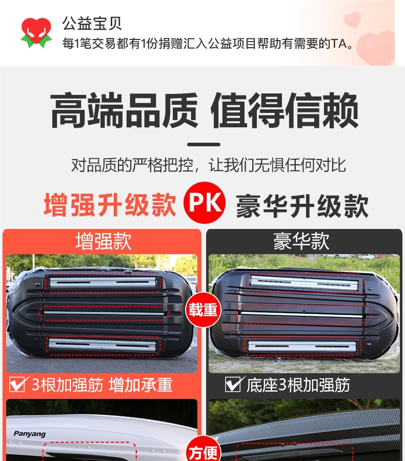 Genuine Car Roof Box Large Capacity Suv Roof Box Universal Ultra-Thin Suitcase Luggage Rack